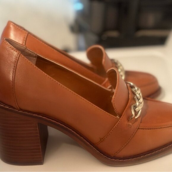 Vince Camuto Stacked Heel Loafer - Picture 4 of 8